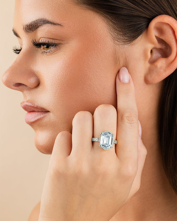 Hexagon Bezel Ring