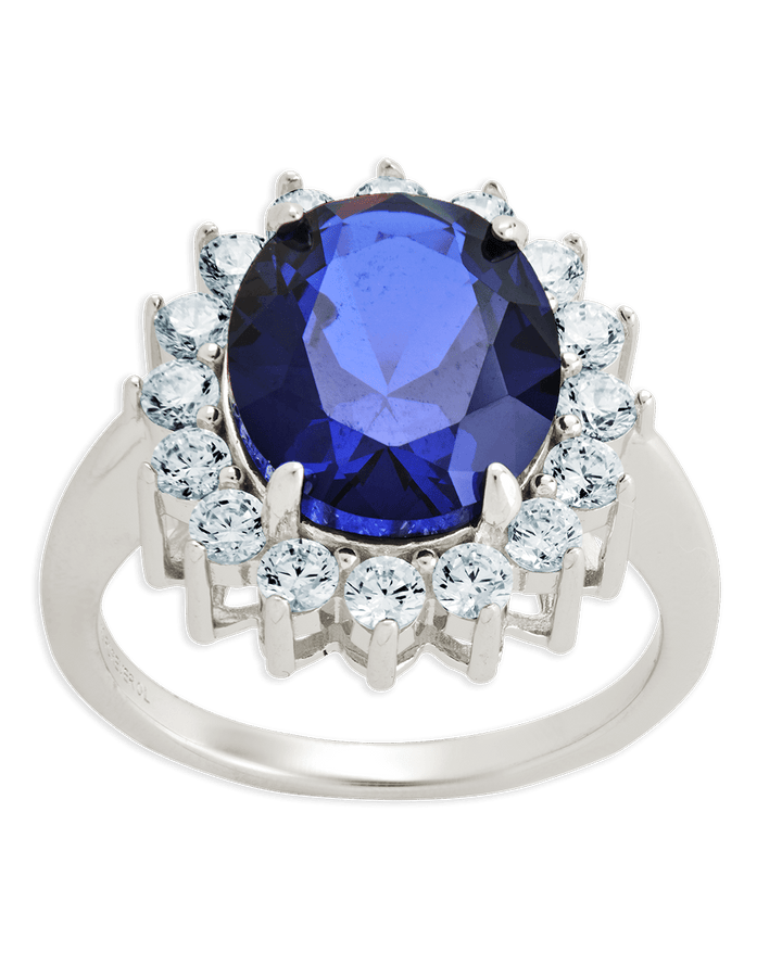 Sapphire Halo Ring