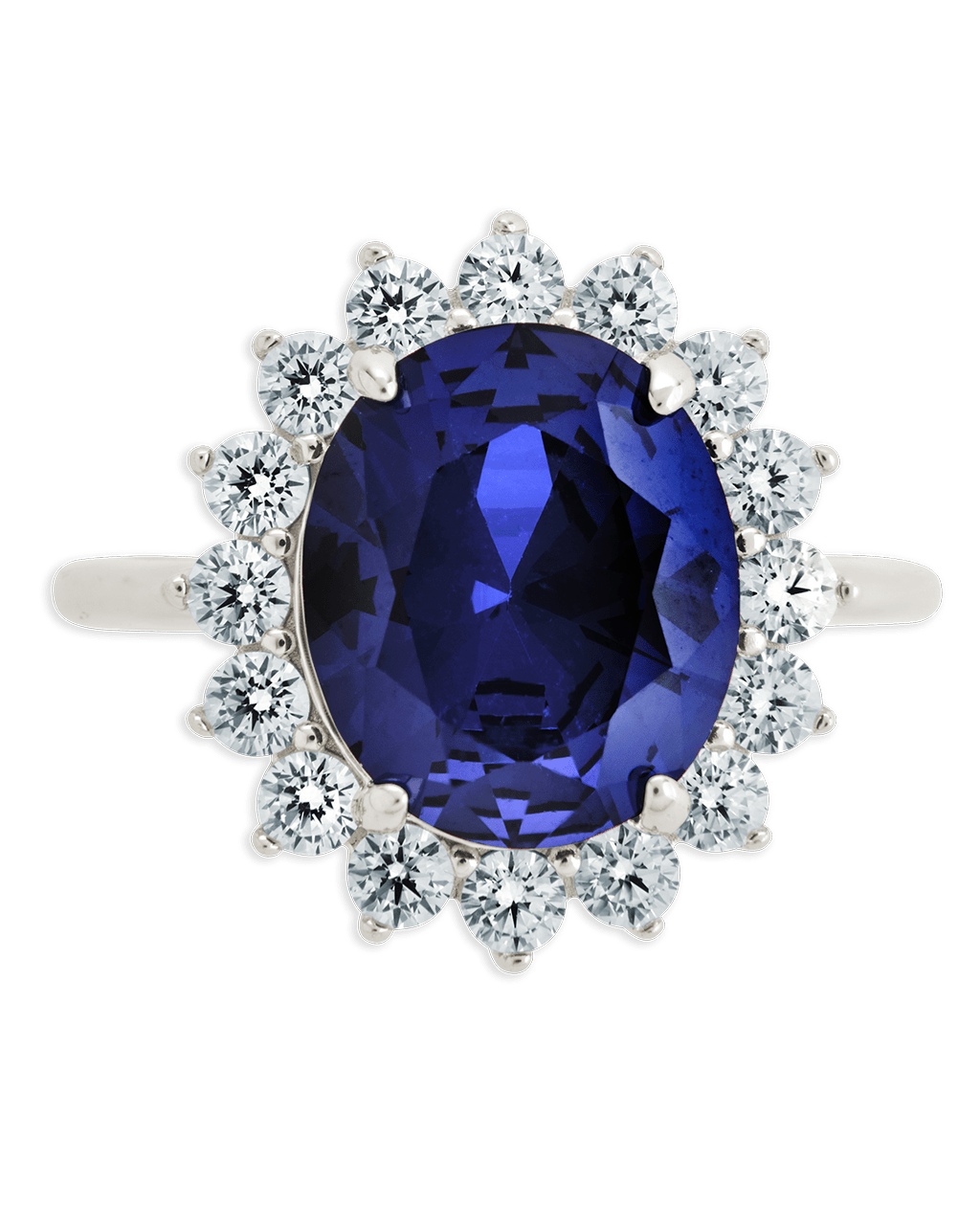 Sapphire Halo Ring