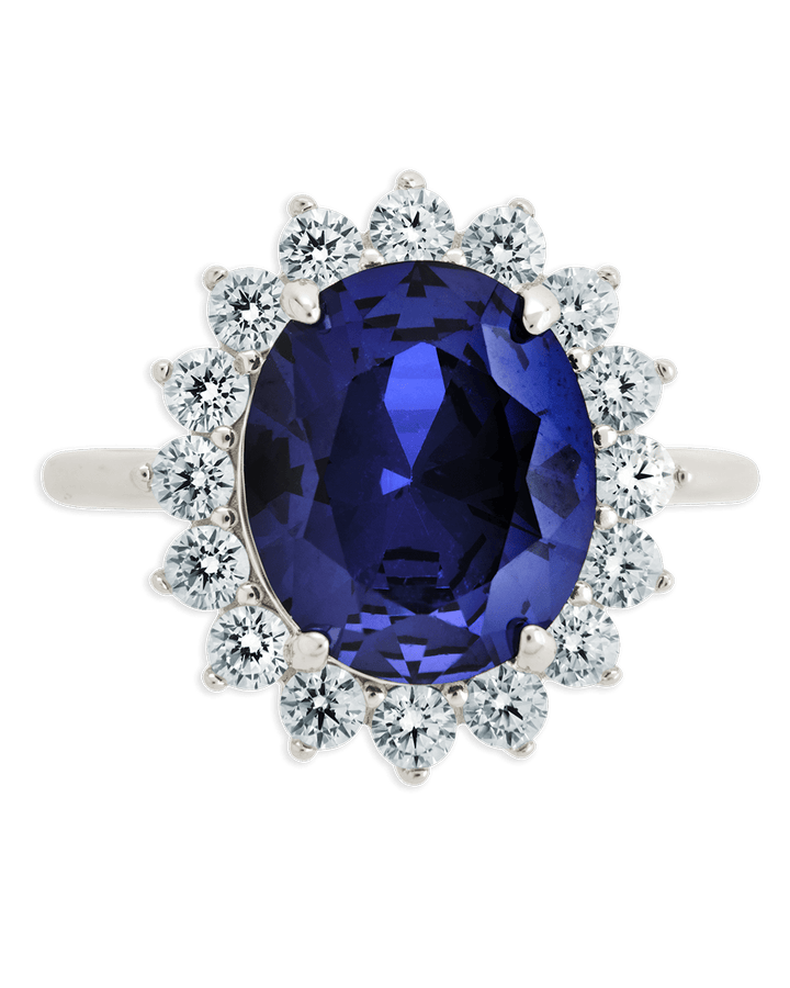 Sapphire Halo Ring