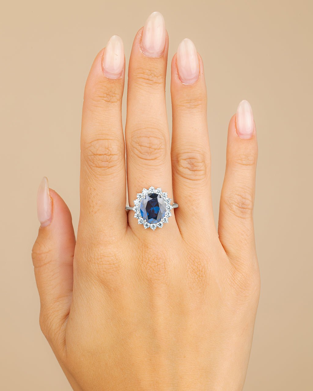 Sapphire Halo Ring