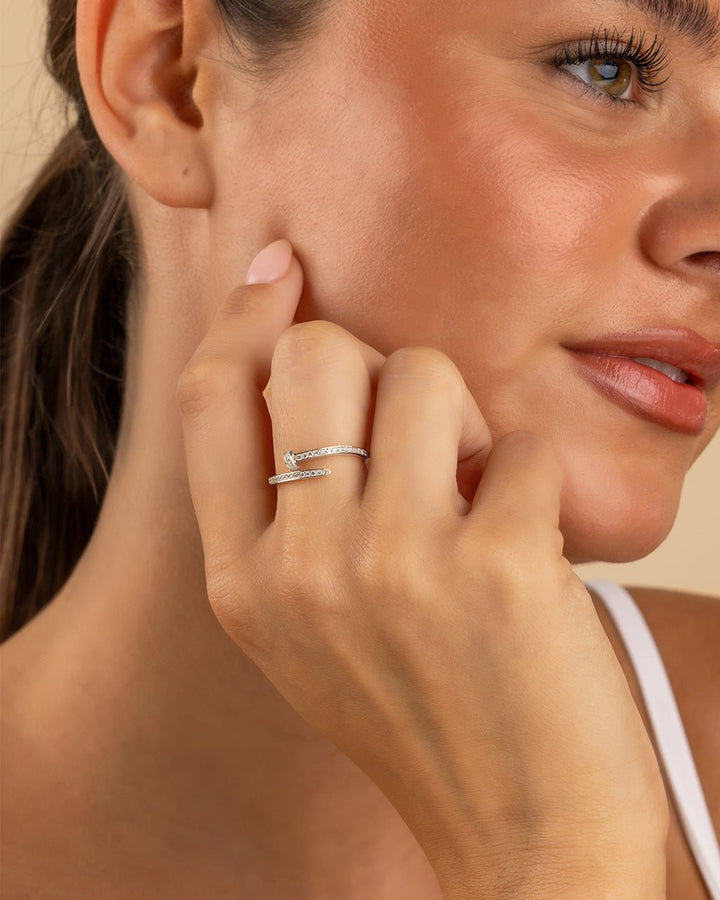 Journey Twisted Sparkle Wrap Ring