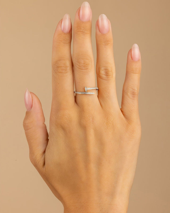 Journey Twisted Sparkle Wrap Ring