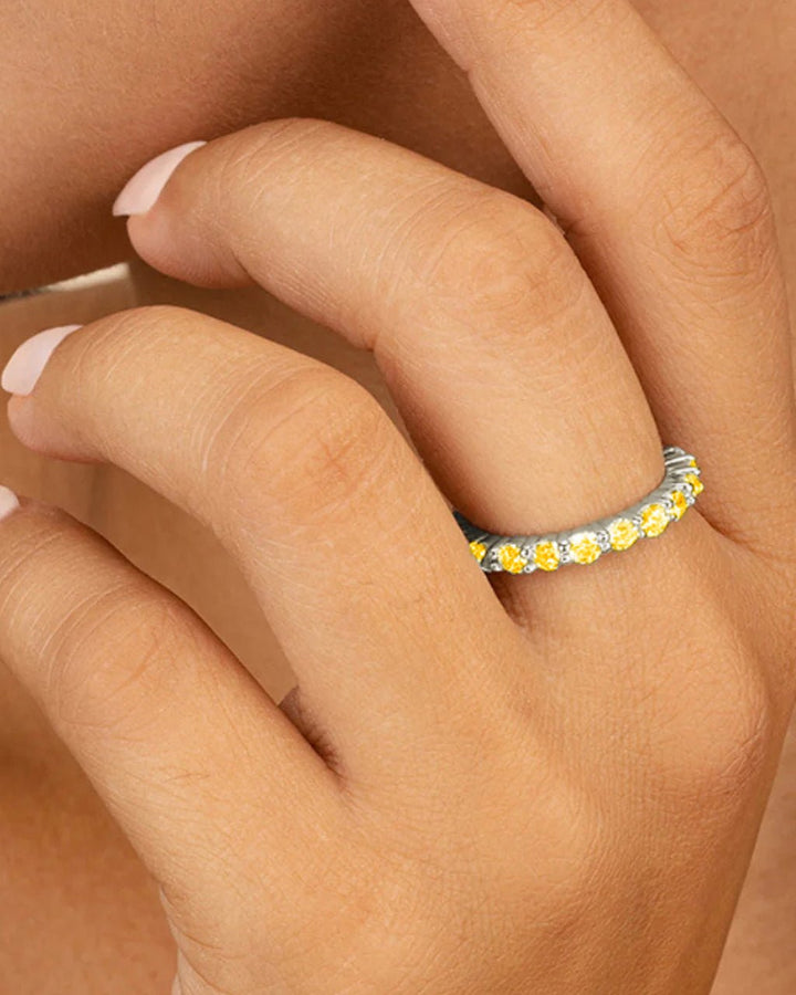 Gracie Canary CZ Eternity Ring
