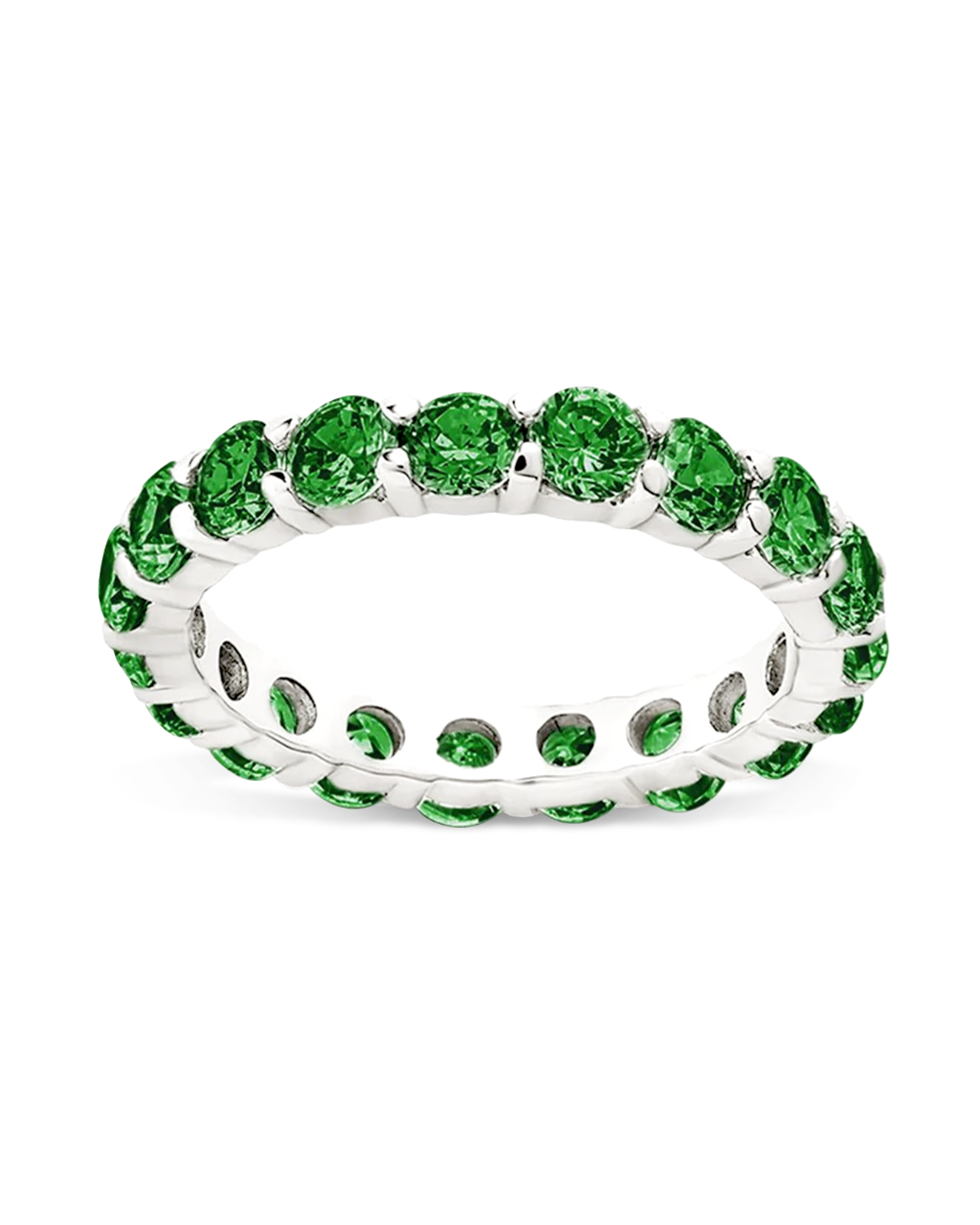 Gracie Emerald CZ Eternity Ring