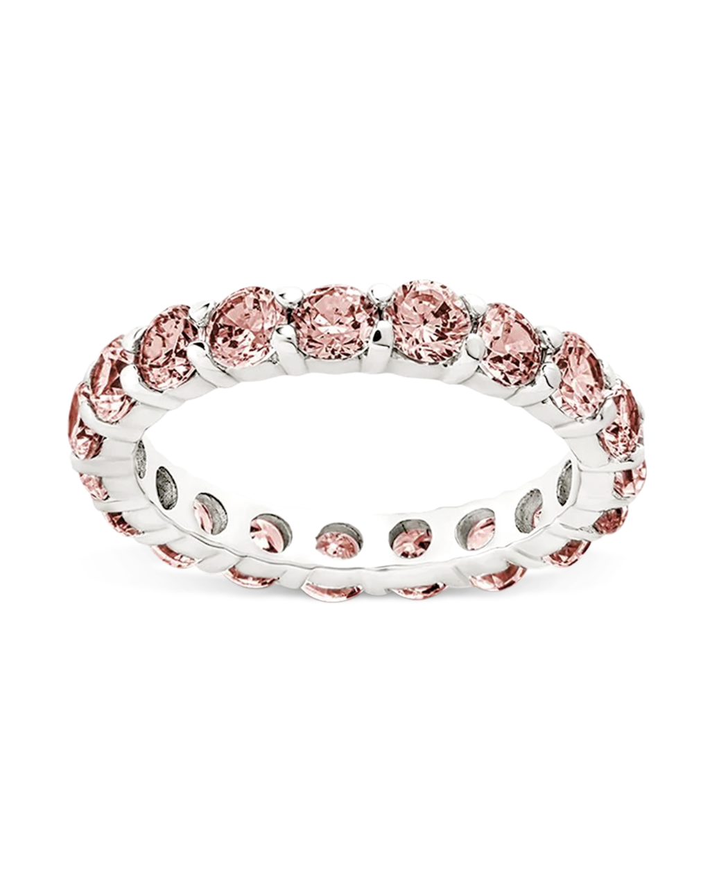 Gracie Pink Sapphire CZ Eternity Ring