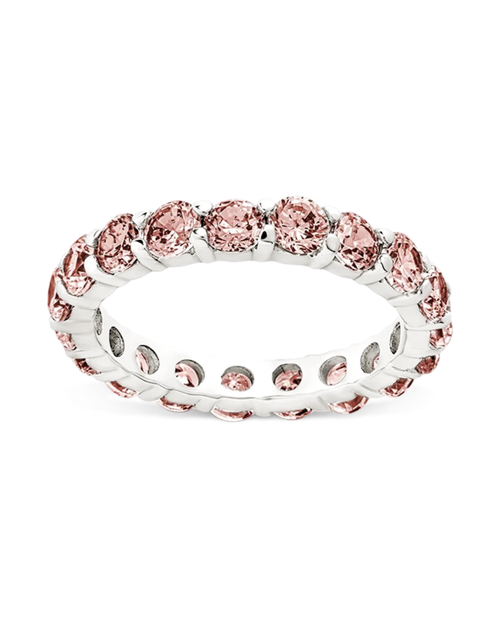 Gracie Pink Sapphire CZ Eternity Ring