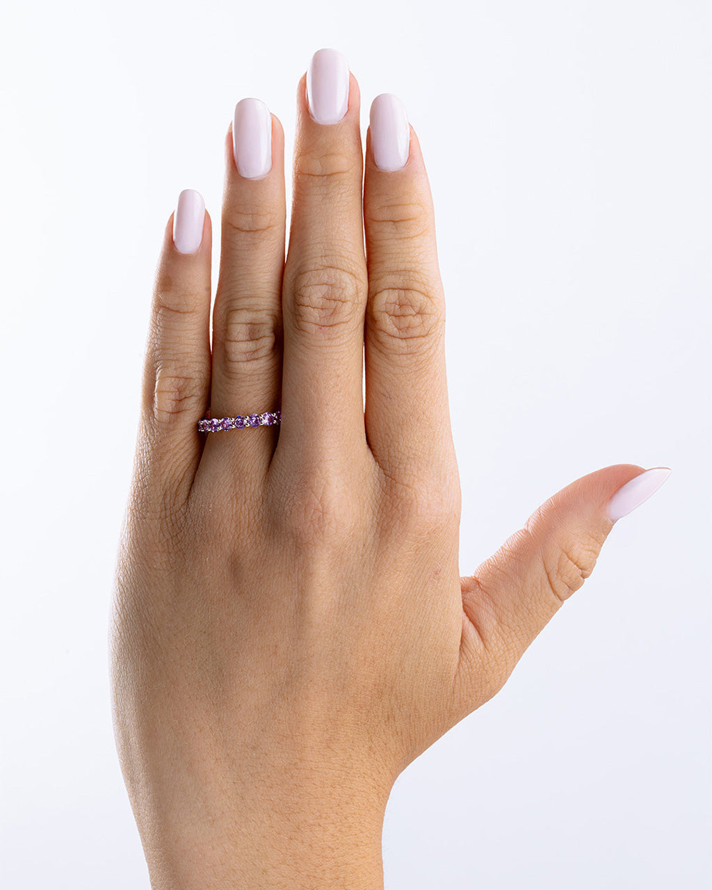 Gracie Amethyst CZ Eternity Ring