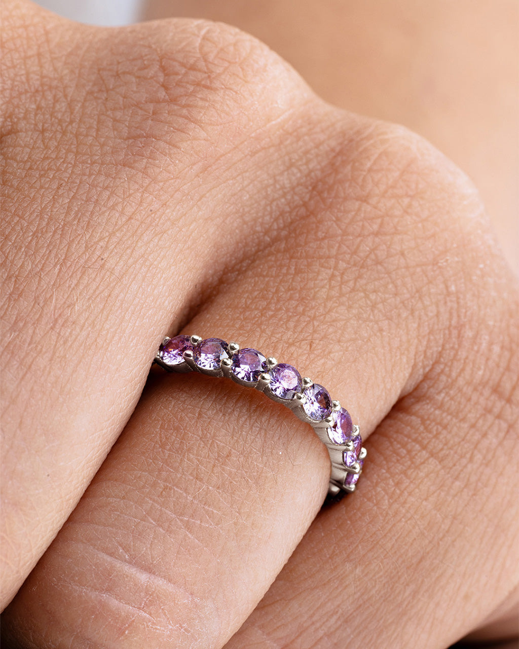 Gracie Amethyst CZ Eternity Ring