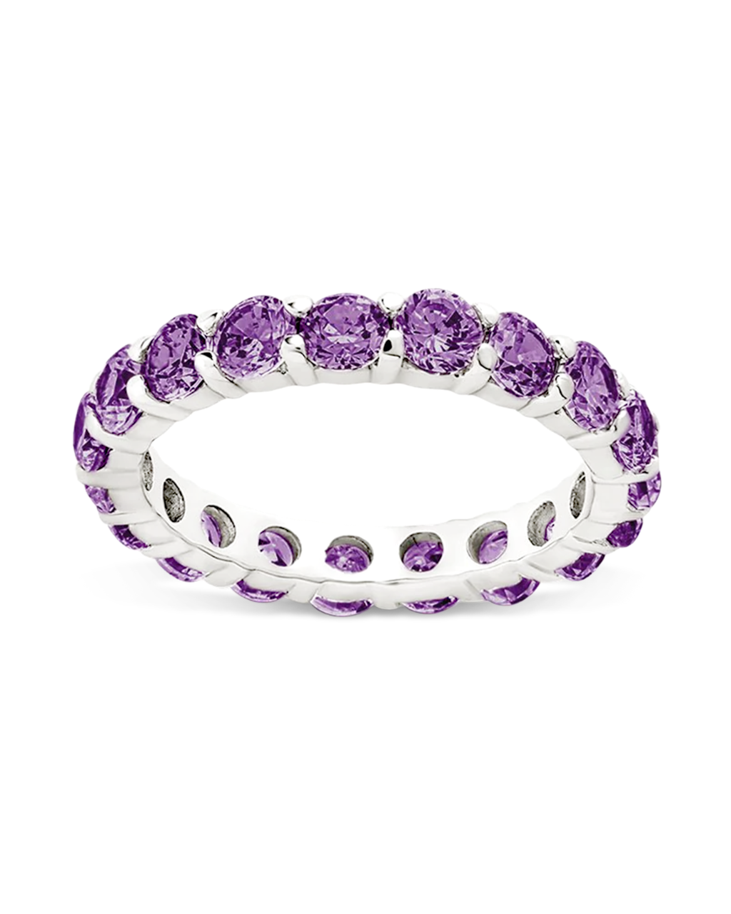 Gracie Amethyst CZ Eternity Ring