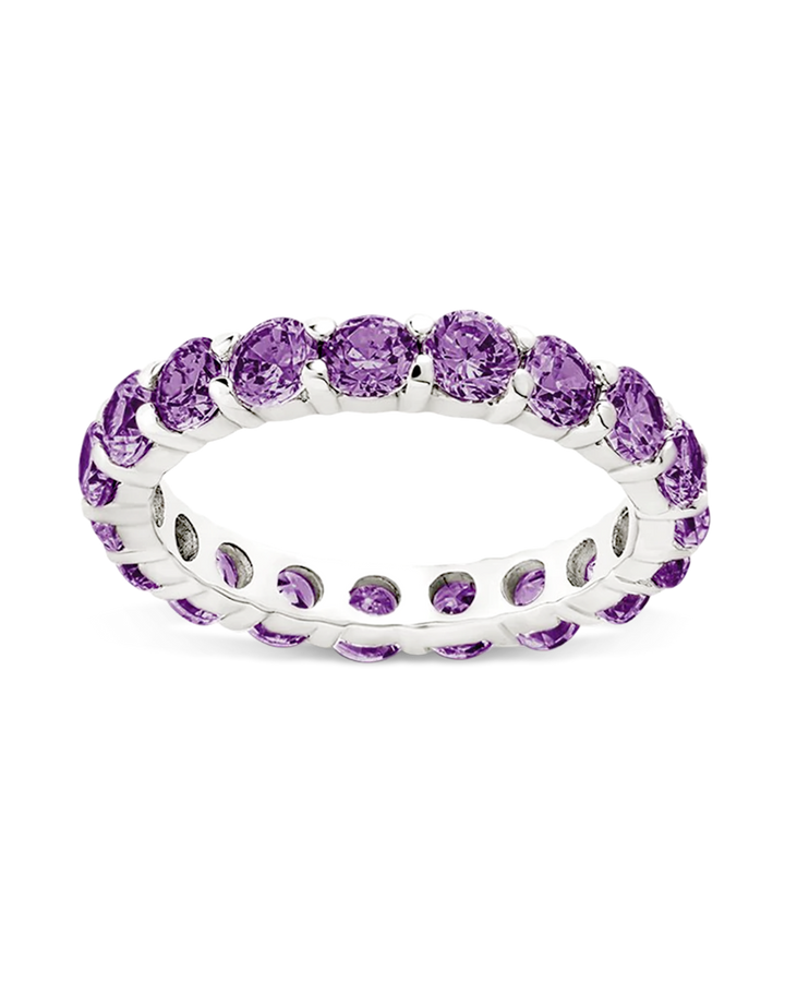Gracie Amethyst CZ Eternity Ring