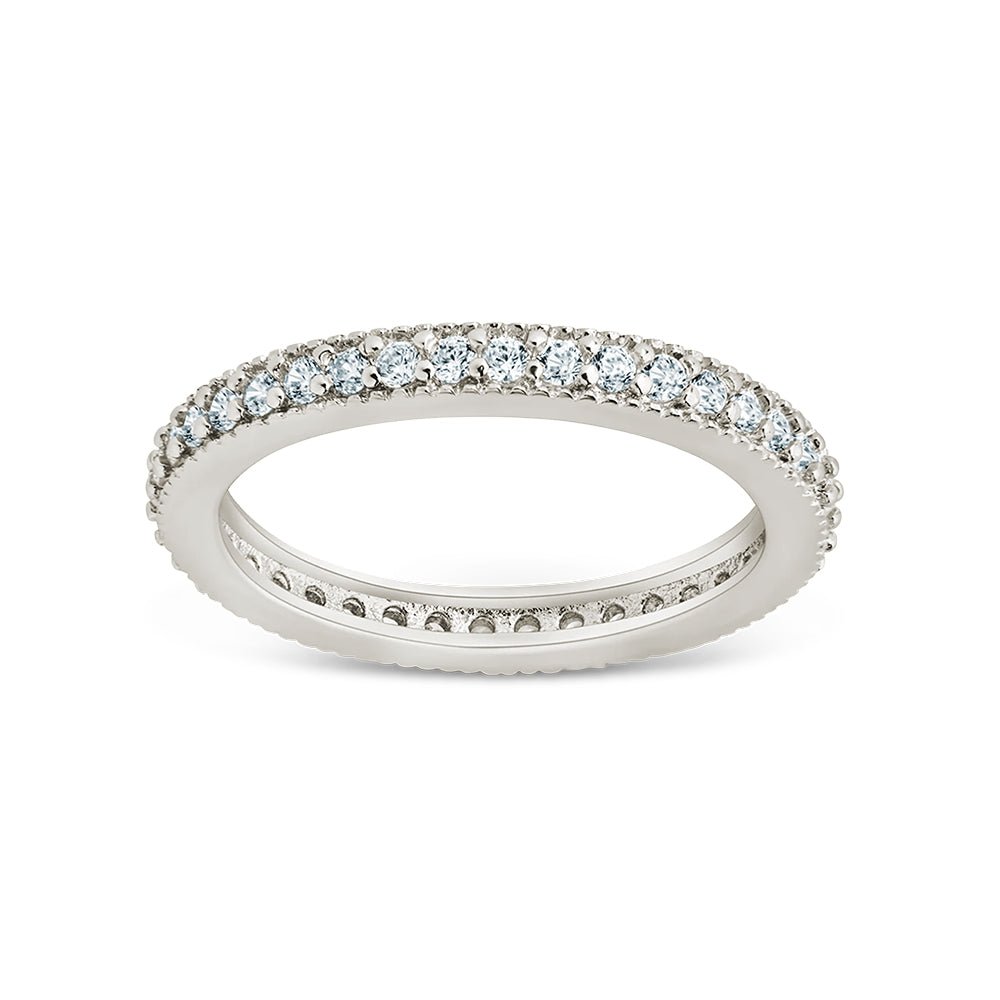 Thin CZ Band Ring - 2.5mm