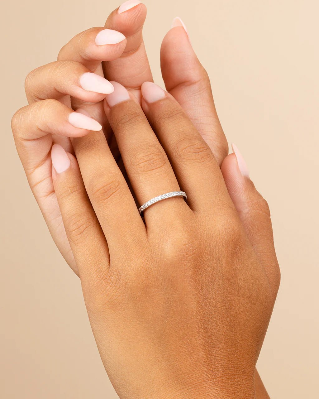 Thin CZ Band Ring - 2.5mm