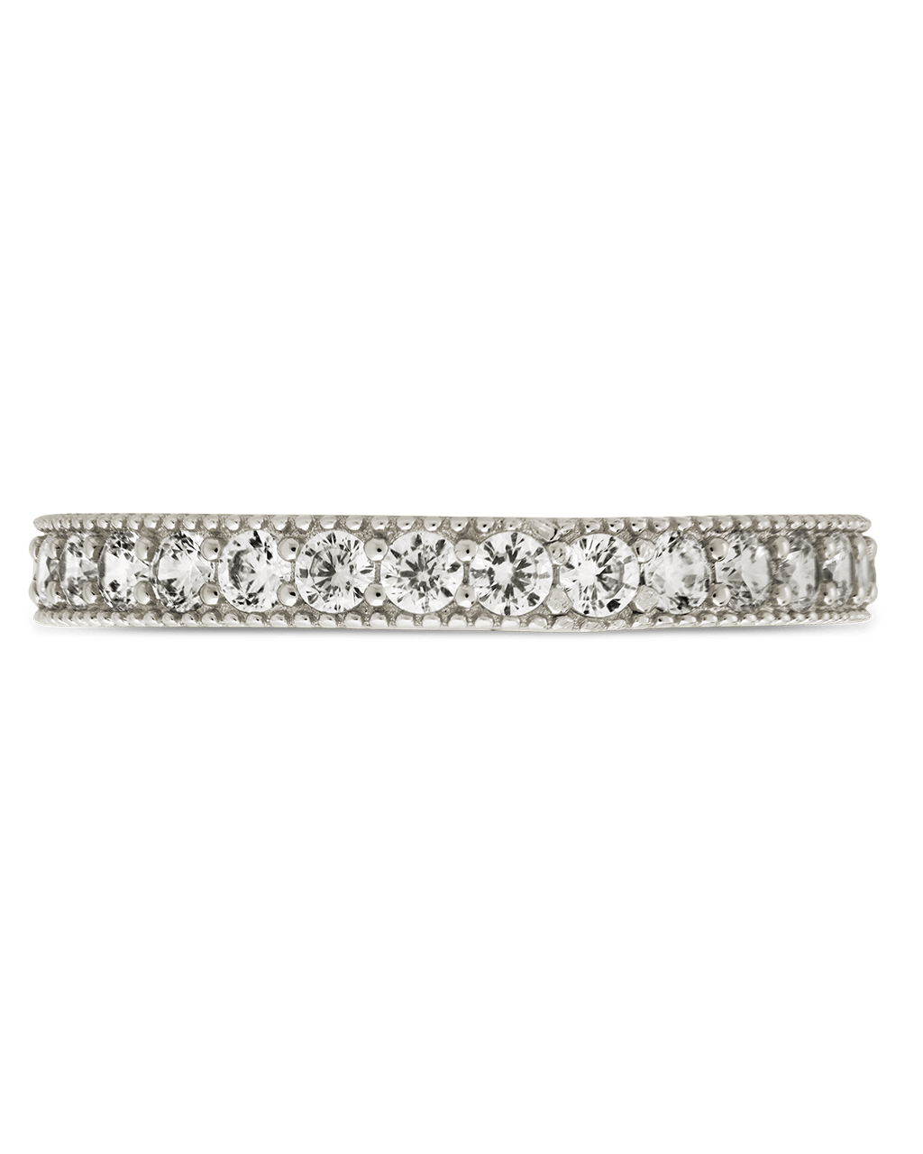 Thin CZ Band Ring - 3mm