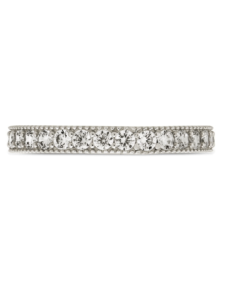 Thin CZ Band Ring - 3mm