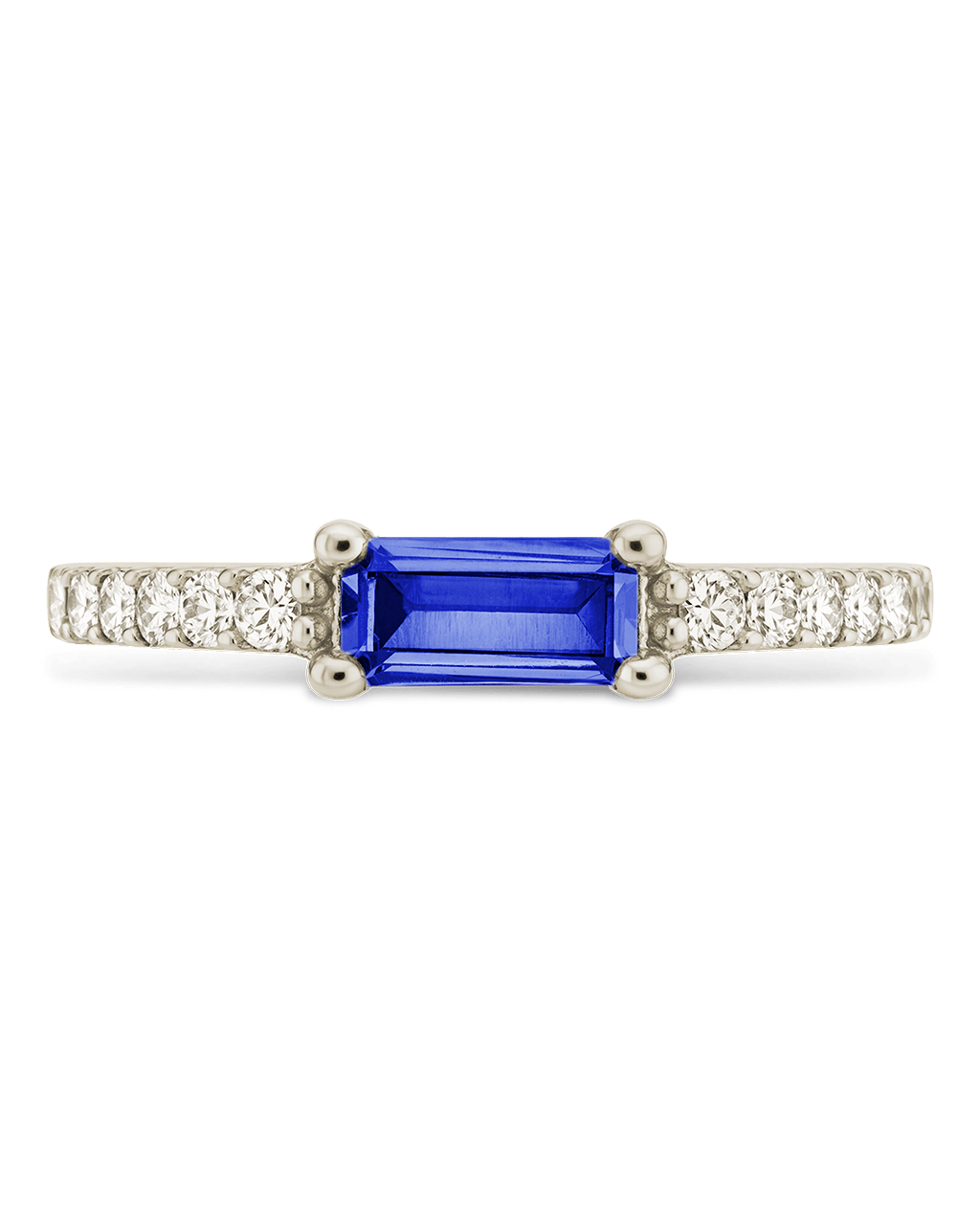 Sapphire CZ Thin Stacking Birthstone Ring