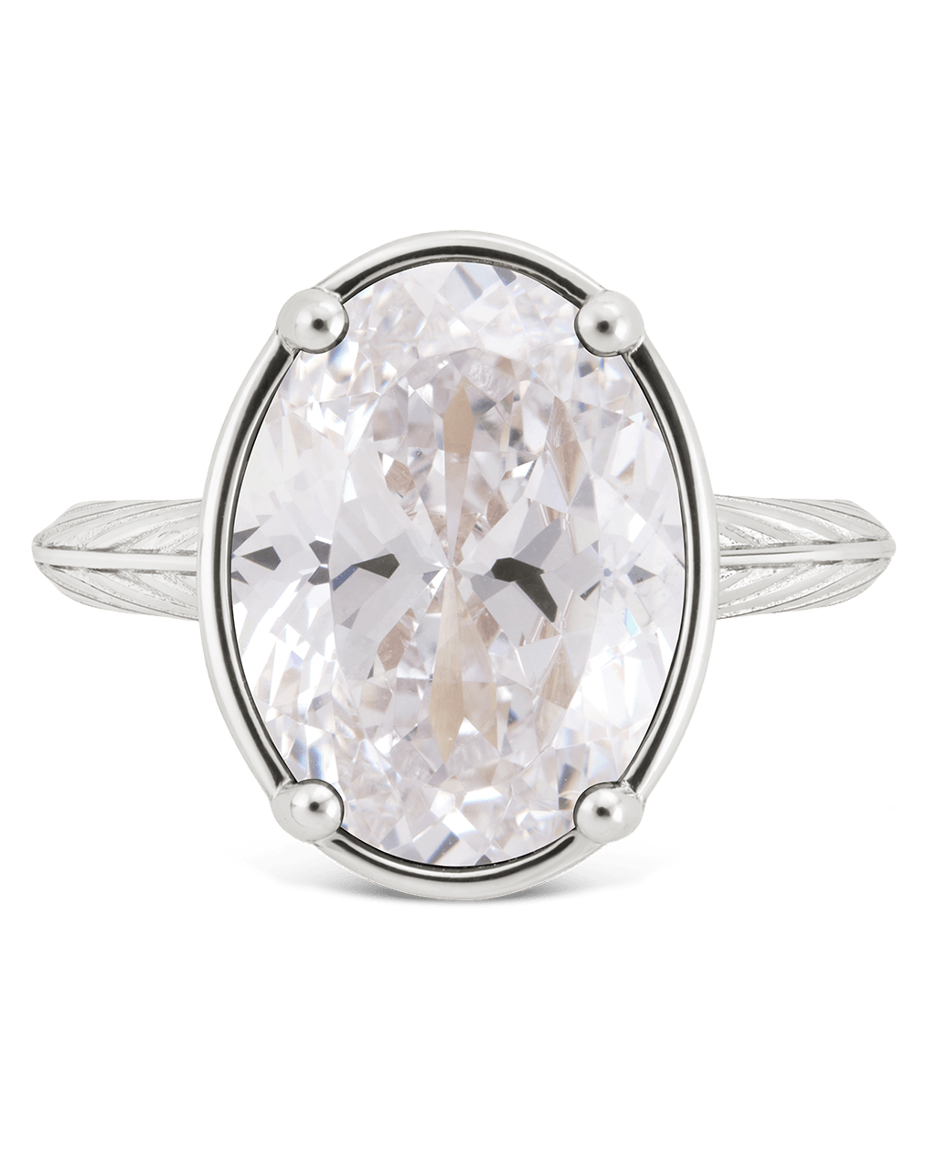 Oval Cut CZ Cocktail Ring