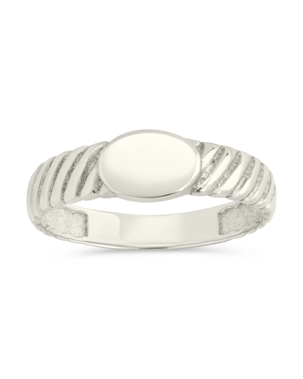 Dixie Ribbed Signet Ring