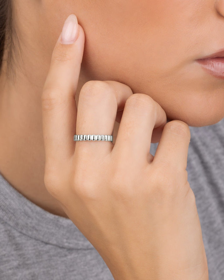 Stacey Textured Band Ring