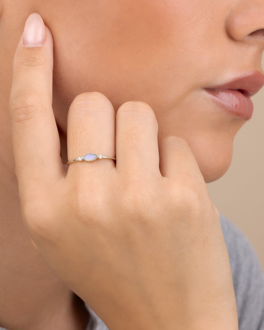 Karina CZ Mother of Pearl Ring