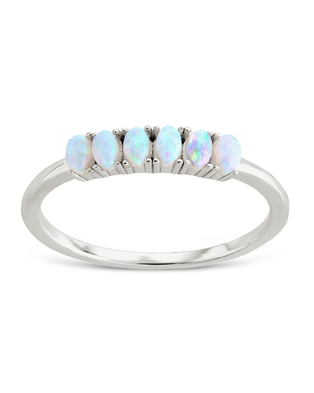 Blue Opal Cluster Ring