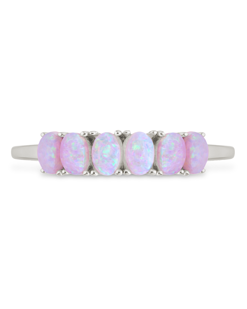 Pink Opal Cluster Ring