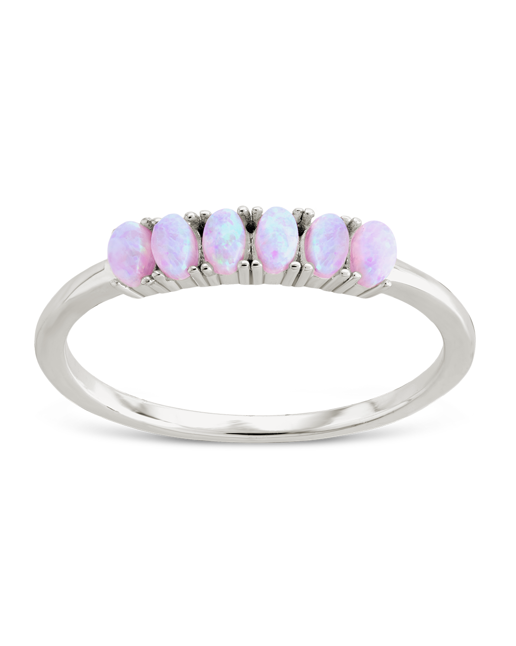 Pink Opal Cluster Ring