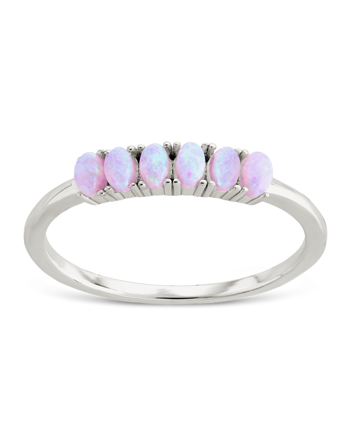 Pink Opal Cluster Ring