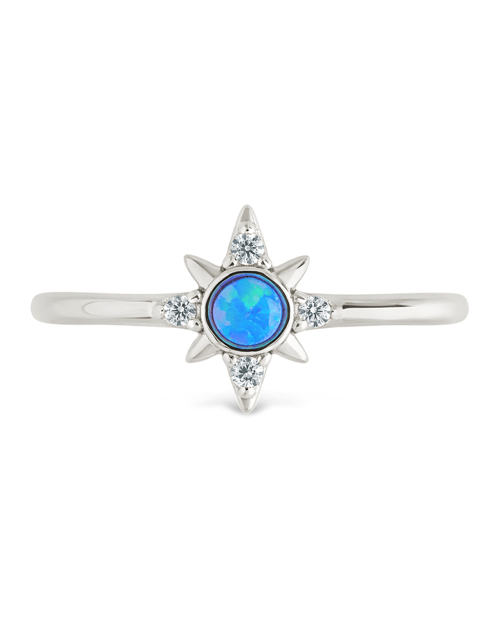Blue Opal Sparkle Ring