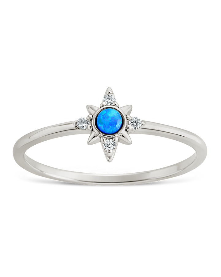 Blue Opal Sparkle Ring