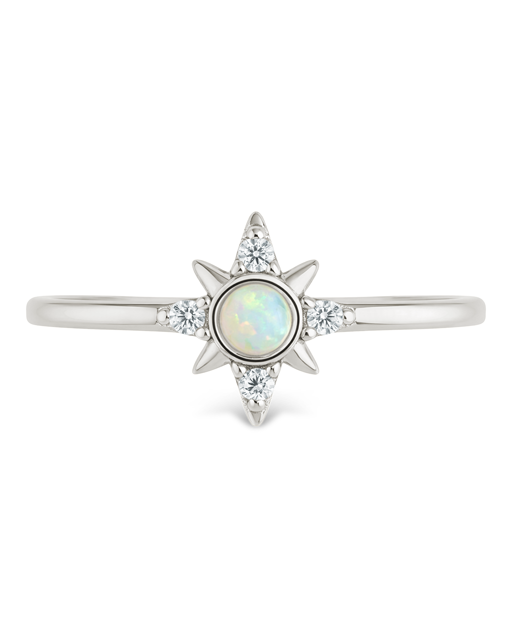 White Opal Sparkle Ring