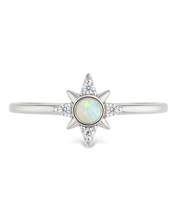 White Opal Sparkle Ring