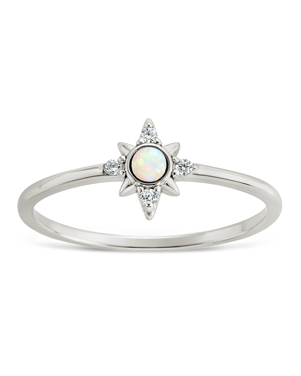 White Opal Sparkle Ring