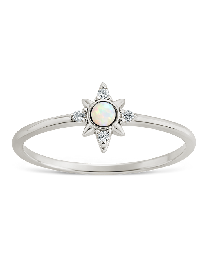 White Opal Sparkle Ring