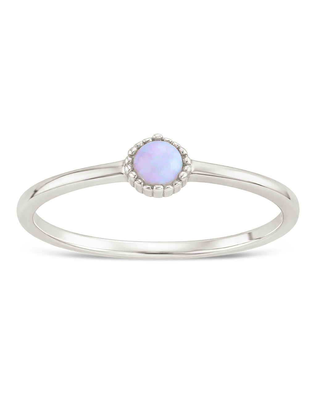 Blue Opal Solitaire Ring