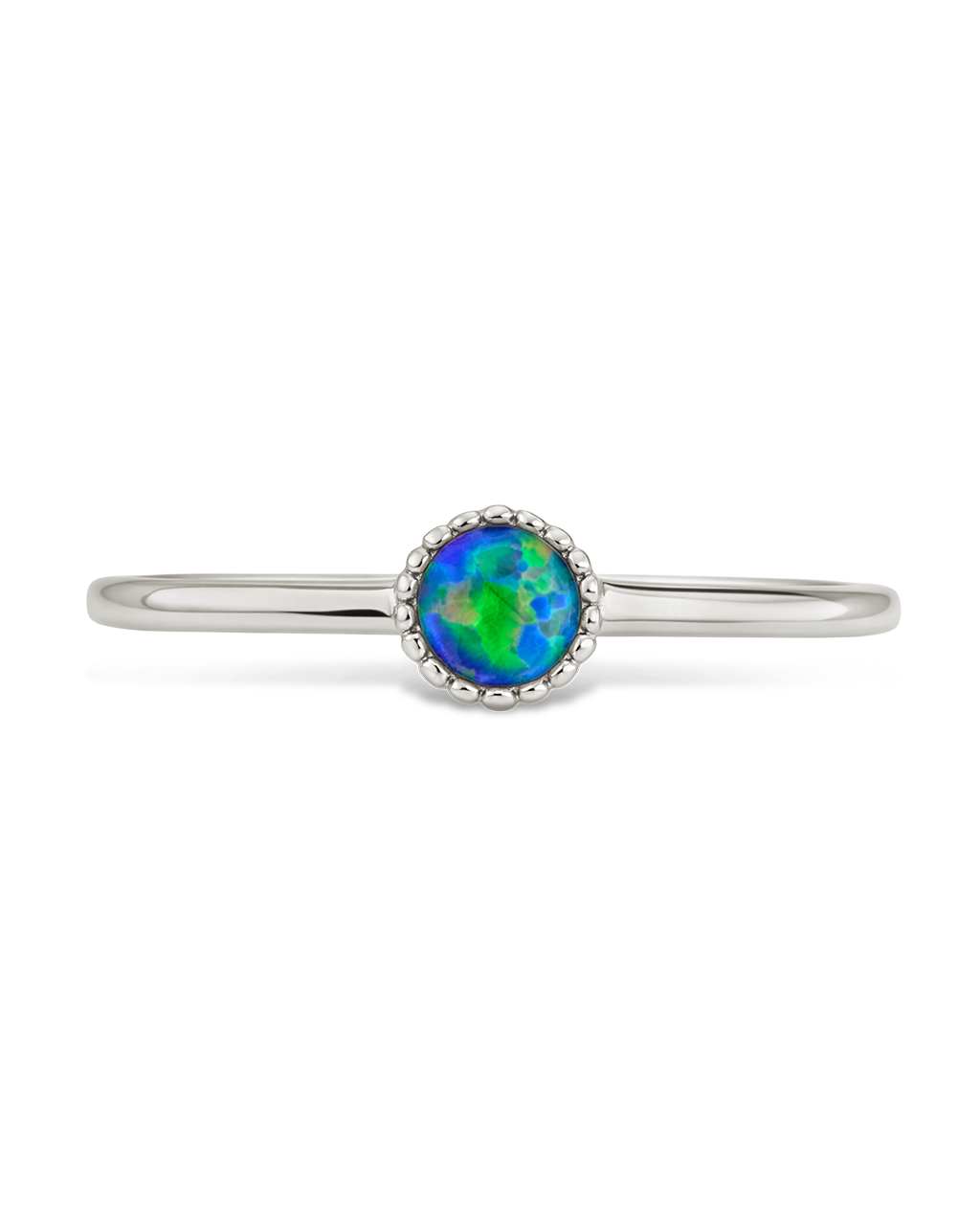 Green Opal Solitaire Ring