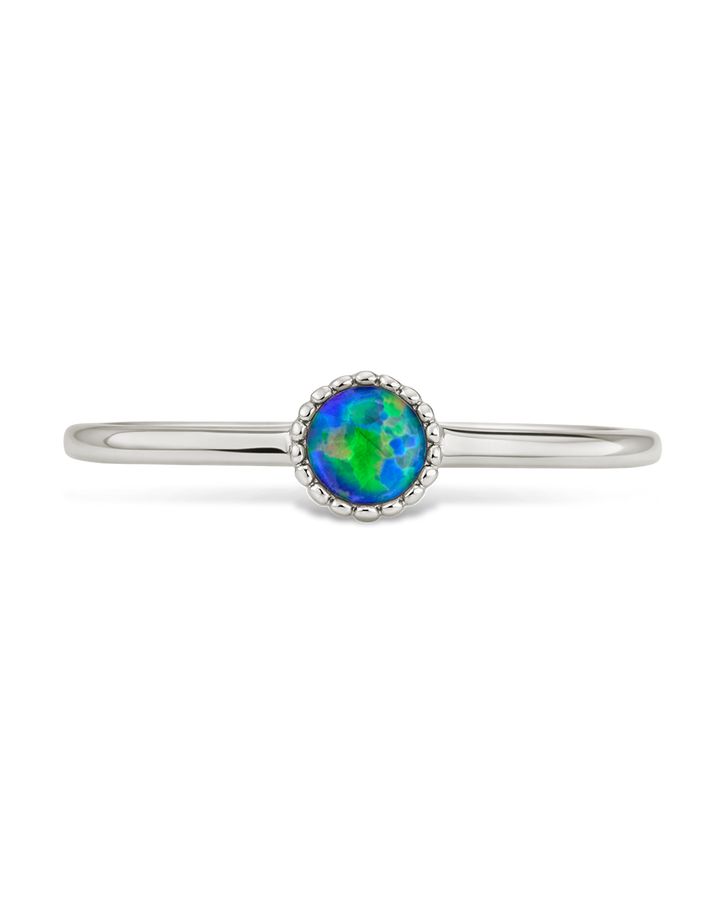 Green Opal Solitaire Ring