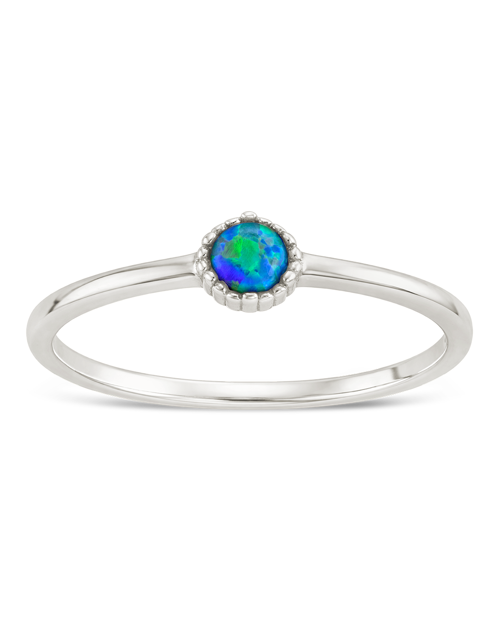 Green Opal Solitaire Ring