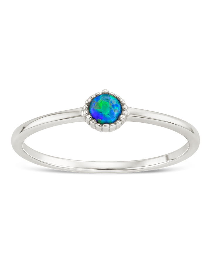 Green Opal Solitaire Ring