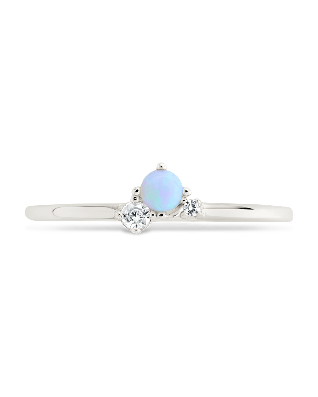 Blue Opal Trio Ring