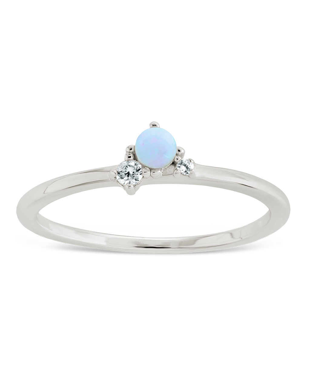 Blue Opal Trio Ring