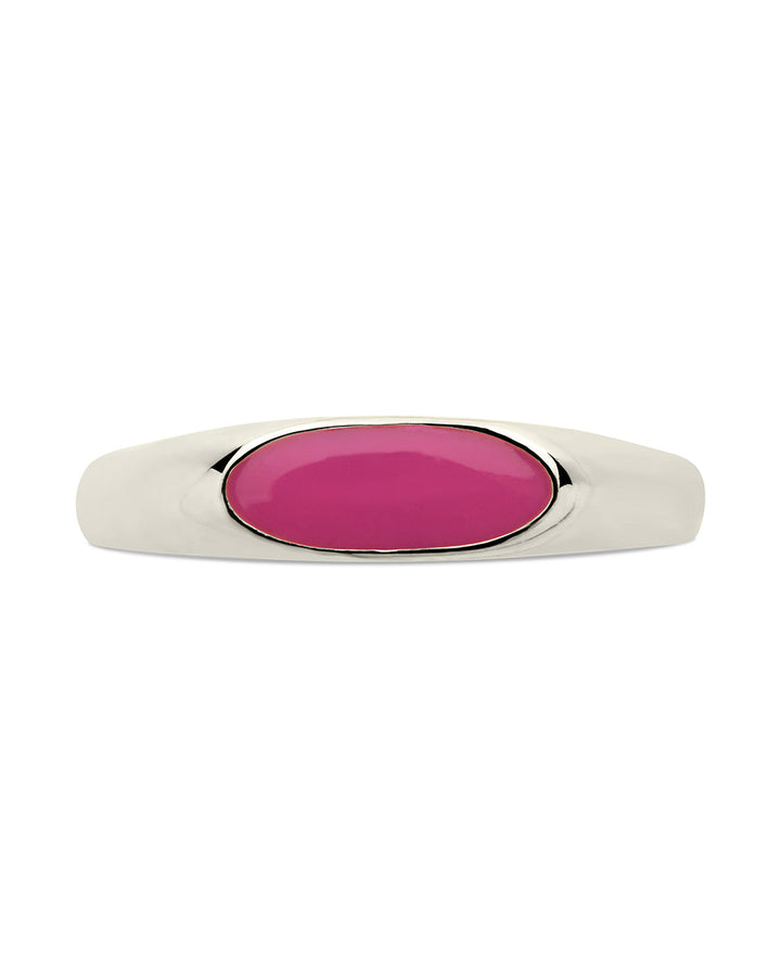 Enamel Open Signet Ring