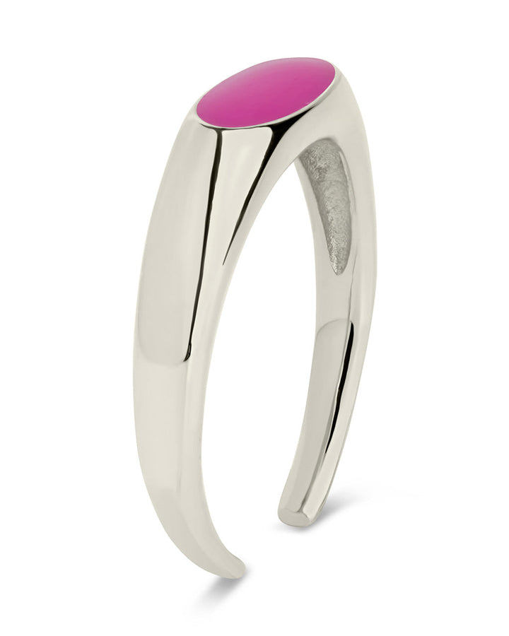 Enamel Open Signet Ring