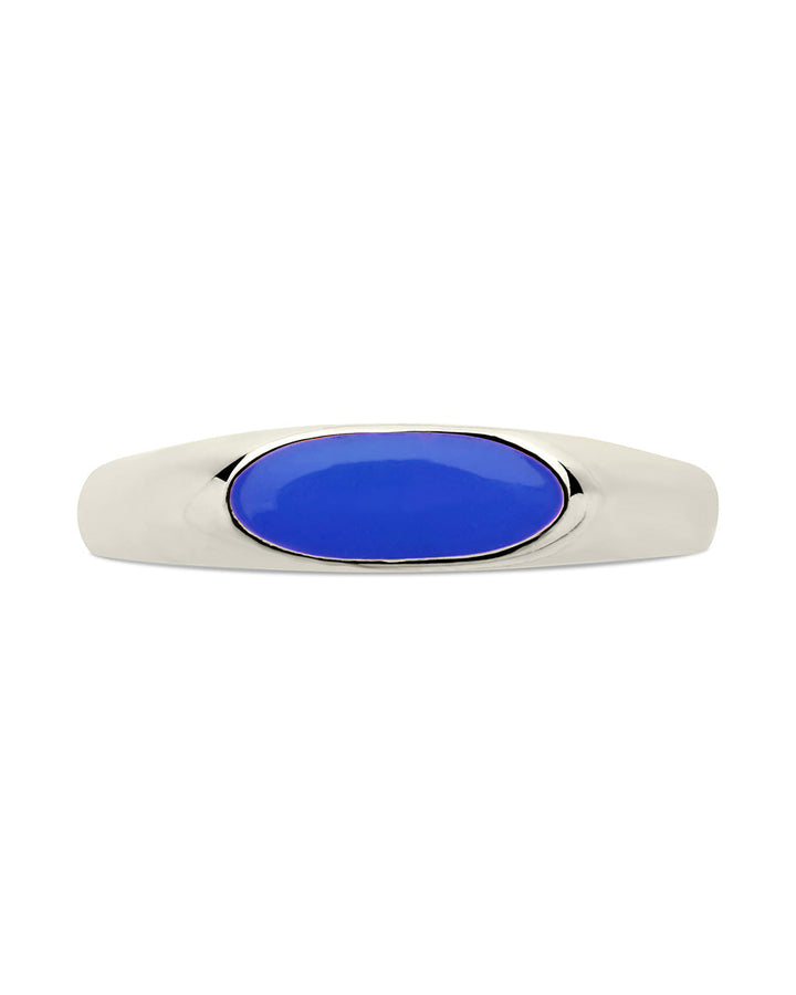 Enamel Open Signet Ring