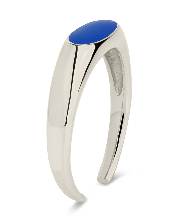 Enamel Open Signet Ring