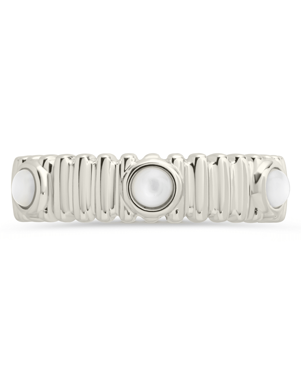 Terry Pearl Studded Textured Ring