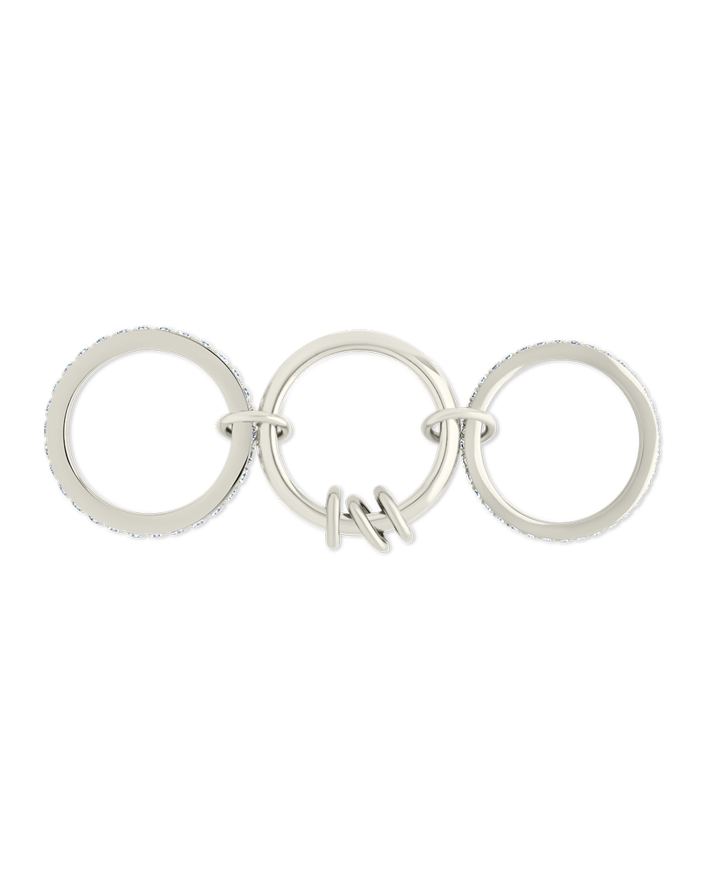 Birgitta CZ Link Stacking Ring