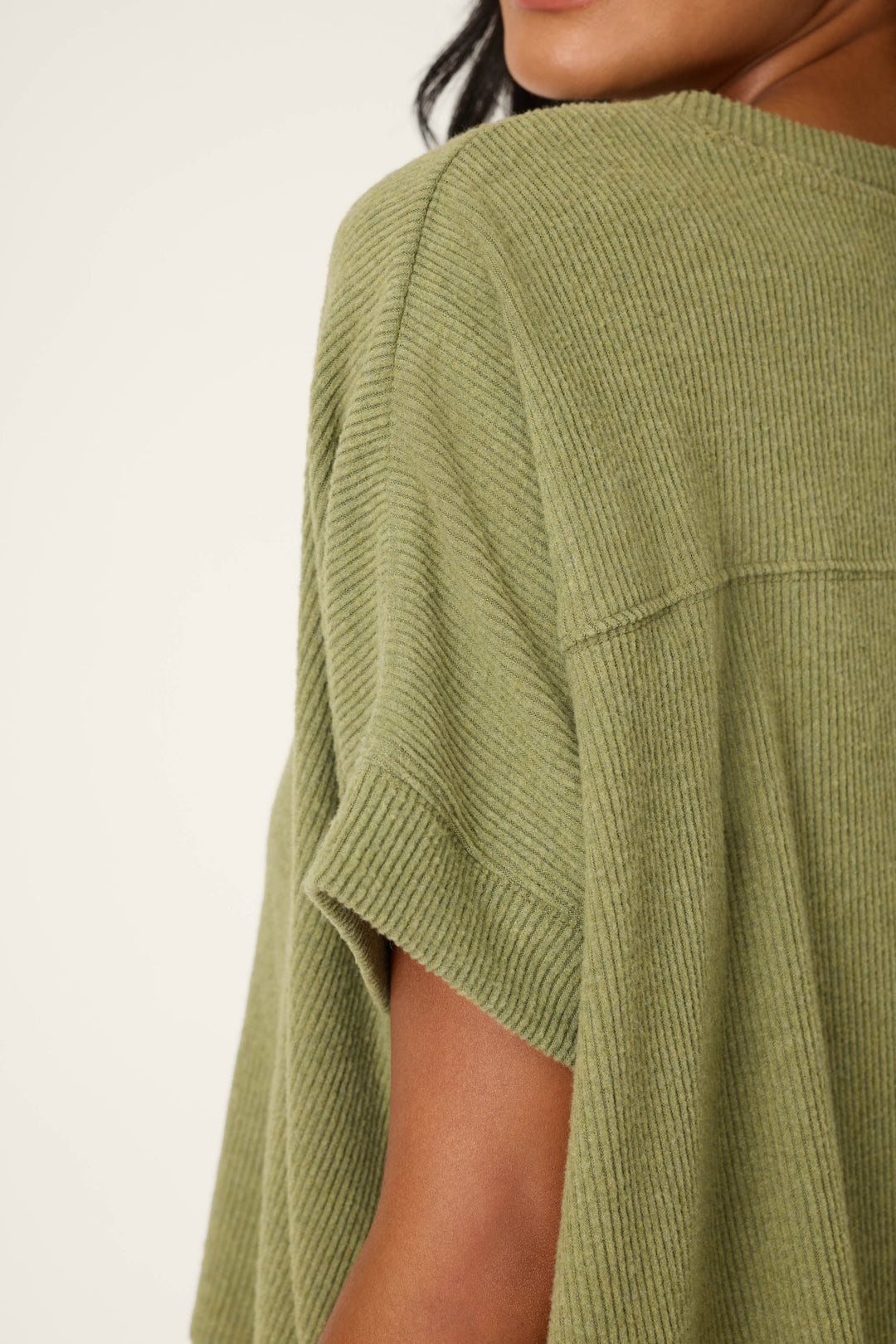 Soft Olive Rib Knit Lounge Set