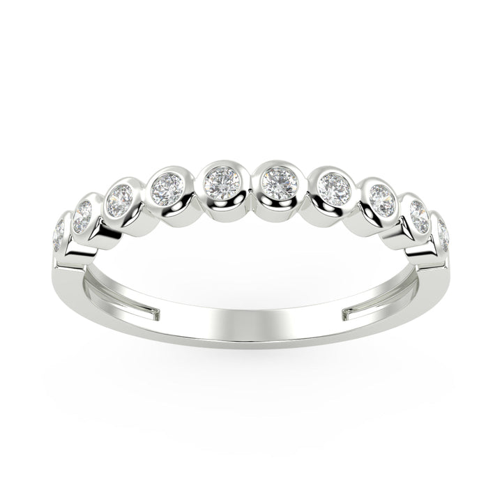 Vega Bezel Band in White Gold (0.10 Ct. Tw.) by Brilliant Carbon