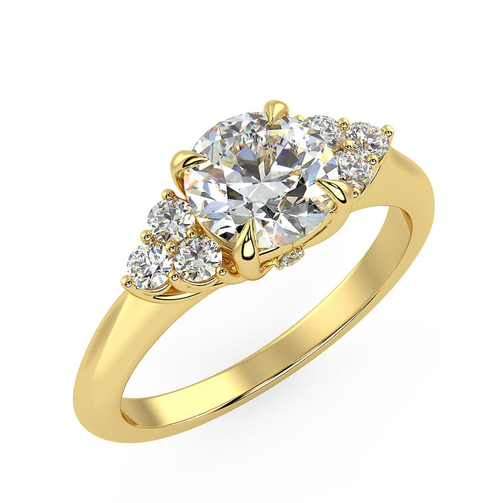 Zania Engagement Ring in Yellow Gold by Brilliant Carbon